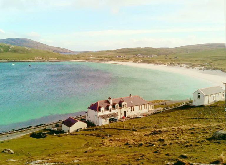 Vatersay Bay With School & Chalet